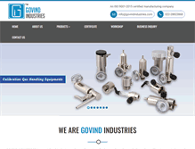 Tablet Screenshot of govindindustries.com
